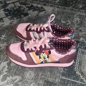 Adidas x Disney women’s Pink and Maroon Sneakers size 7